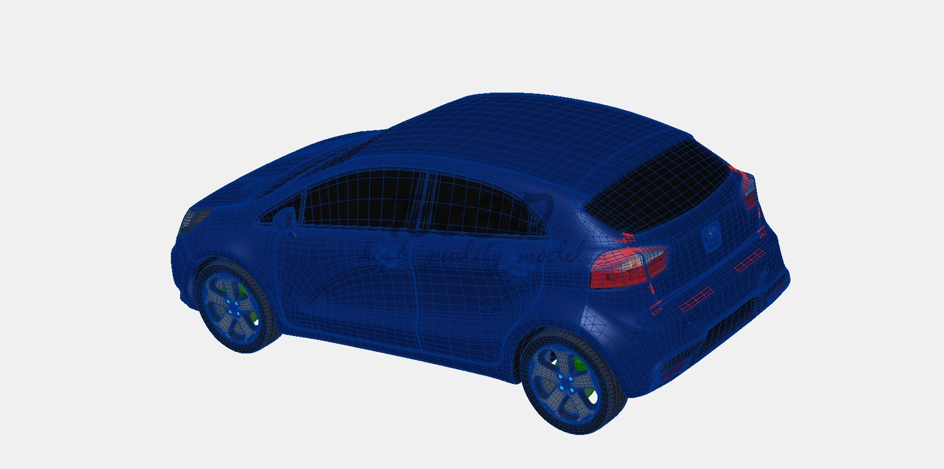 Kia Rio 3d Model