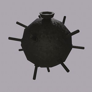 3D Submarine Bomb  Game Ready  Low Poly PBR 3D Model