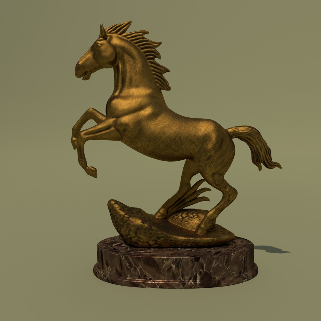 Horse Statuette Obj