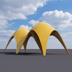 3D Parametric Catenary Shell Pavilion 03 model