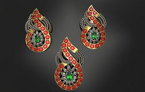 3D jewelry gold silver