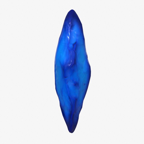 crystal dark blue pbr model