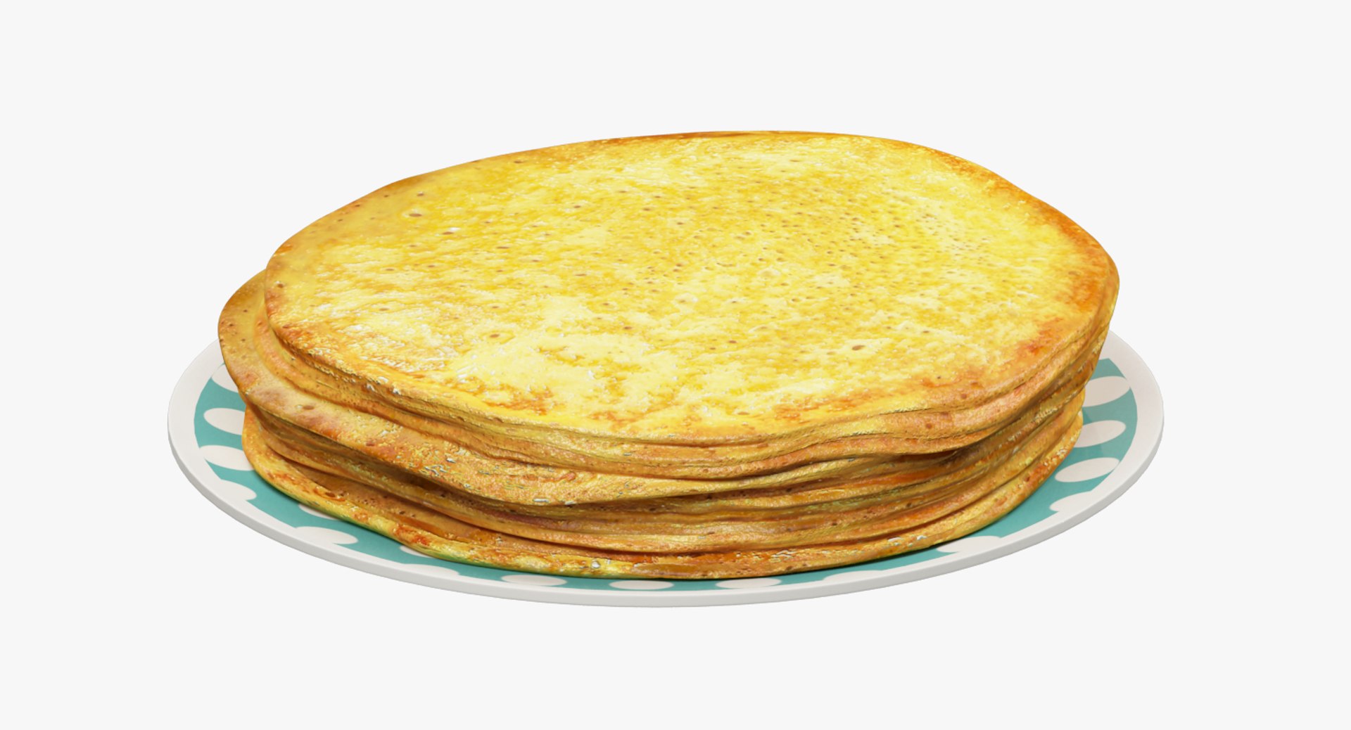 Pancakes Plate 3D - TurboSquid 1259736