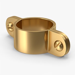 3D model Gold Metal Clamp