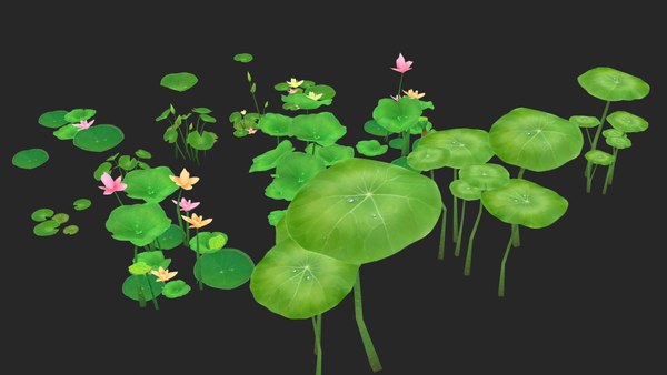 3D Painting Lotus Leaf 958