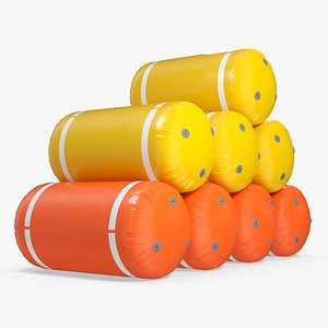 Floating Inflatable Marker Buoy for Water Sport Line Set 3D model