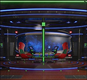3D room sci-fi