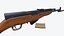 SKS Halbautomatisches Gewehr Low-Poly PBR