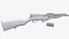 SKS Halbautomatisches Gewehr Low-Poly PBR