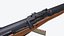 SKS Halbautomatisches Gewehr Low-Poly PBR