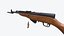 SKS Halbautomatisches Gewehr Low-Poly PBR