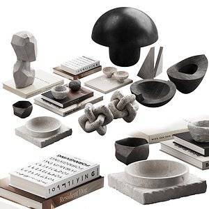 3D 425 decorative set 042 neutral scandi accessories 01 model