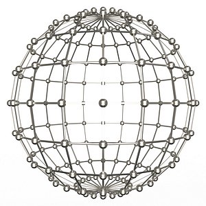 3D Wireframe Sphere 003 model