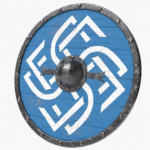 3D Viking Shield V2 Design 1 model