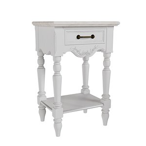 Bedside table with 1 drawer Marseille New Antique model