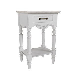 Bedside table with 1 drawer Marseille New Antique
