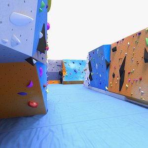 3D climbing bouldering wall sports
