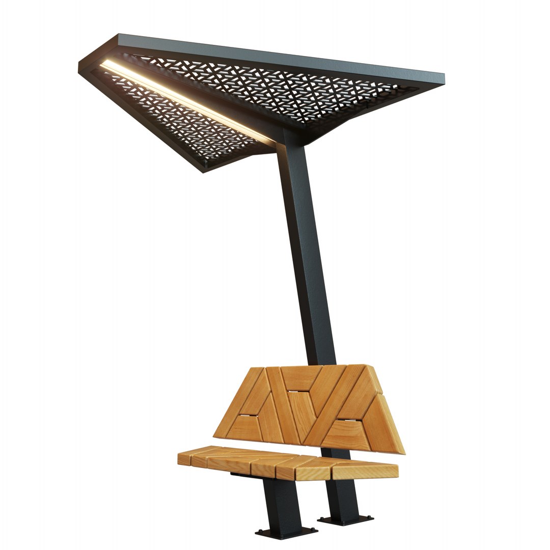 Bench Canopy Model - TurboSquid 1612725