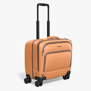 Leather Suitcase with Telescopic Handle
