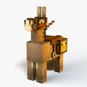 3D model Minecraft Donkey