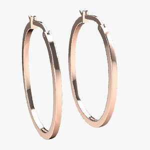 3D model Hoop Earrings