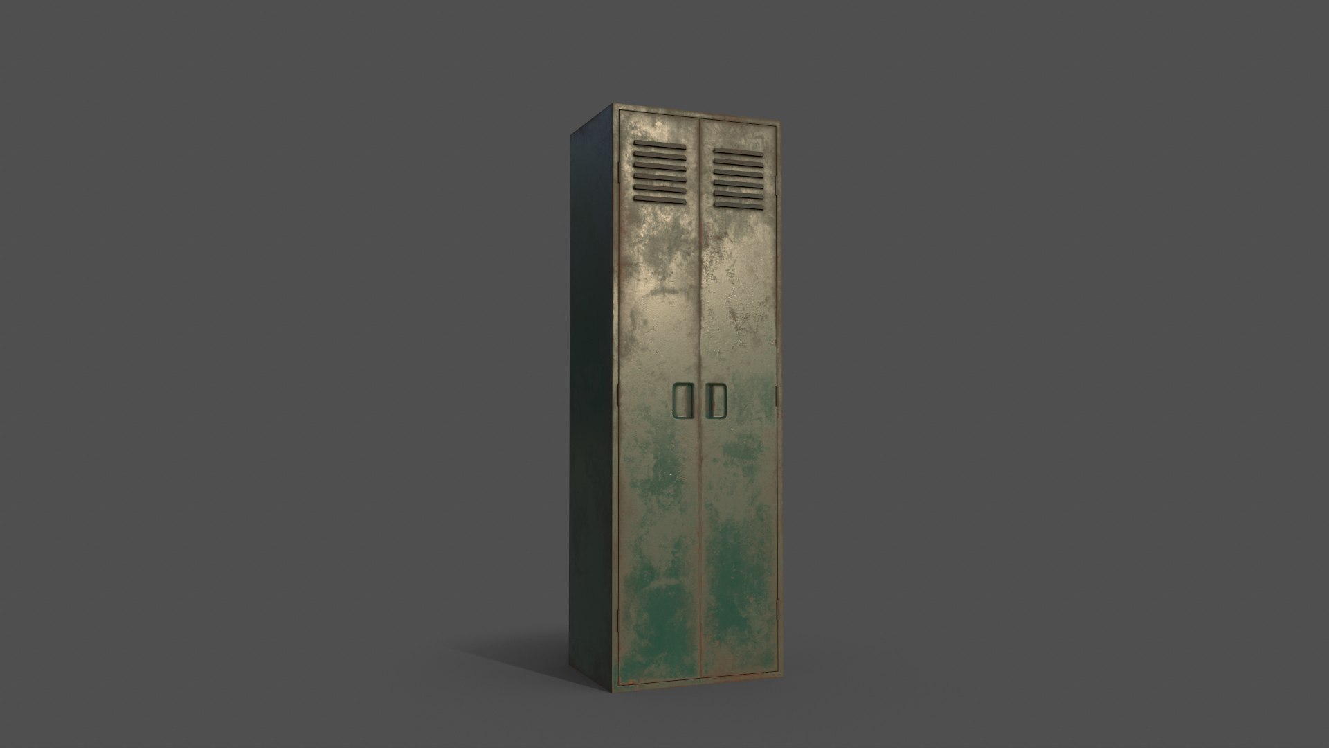 3D model PBR School Gym Locker 09 - Green Dark - TurboSquid 1786698