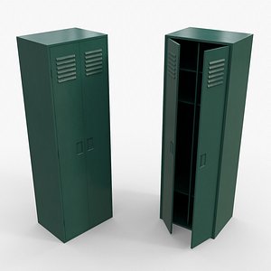 PBR School Gym Locker 09 - Green Dark