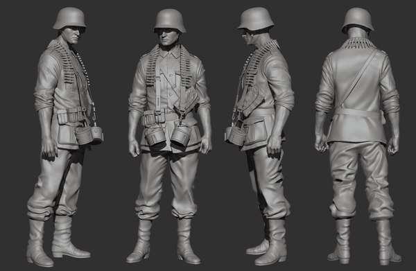 3d Model German Soldier