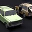 Trabant 601 Kombi 1965 Low-poly 3D model