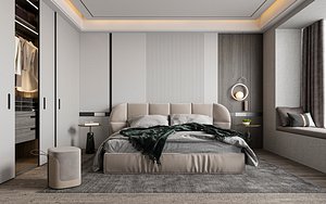 3D Cozy Bedroom Interior Scene