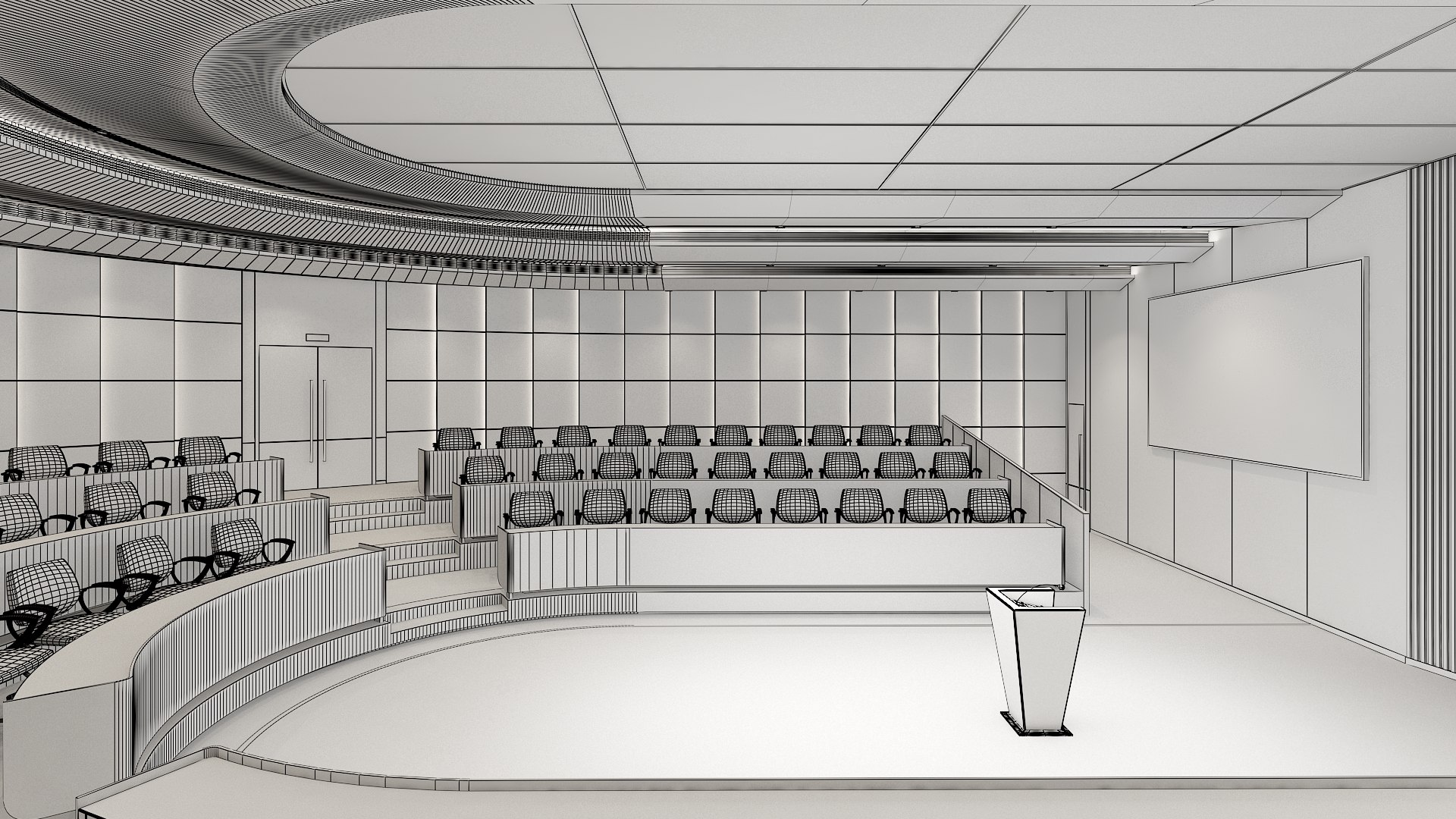 Conference Hall 02 3D Model - TurboSquid 1870092