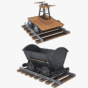 Rail Handcar and Mine Cart