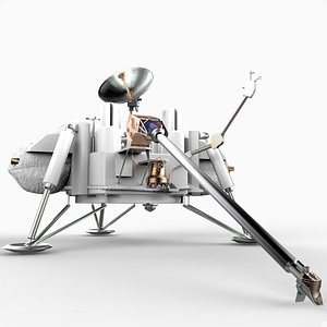 viking mars landers probes 3d model