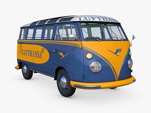 3D volkswagen t1 lufthansa model