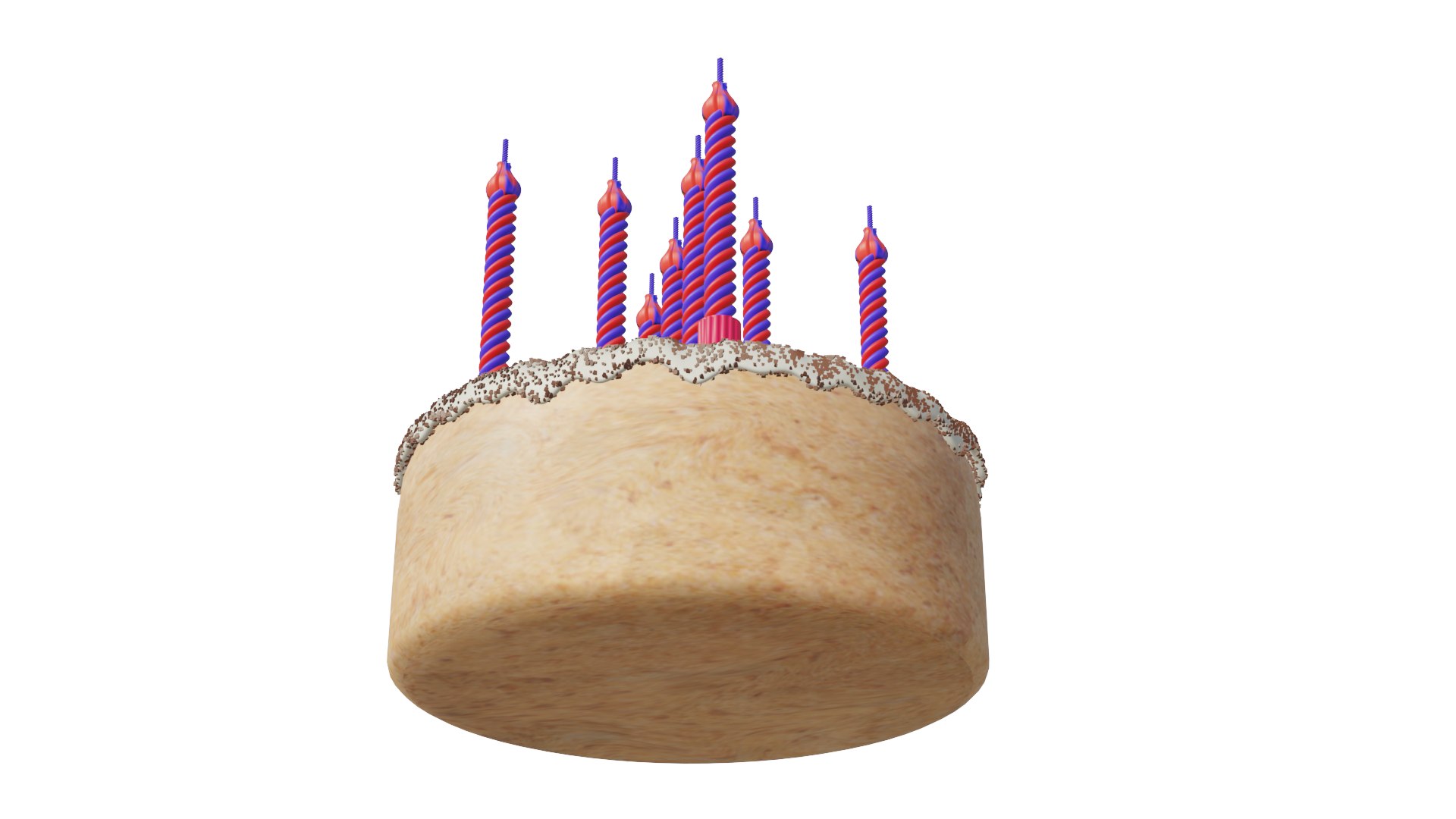 Birthday Cake With Candles 3D Model - TurboSquid 1847282