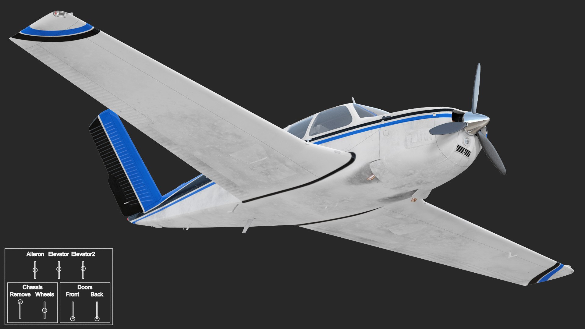 Single engine aircraft v model - TurboSquid 1546442