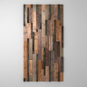 Mosaic wood panel planks
