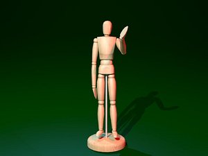 wooden artists 3d 3ds
