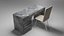 Modern Desk Low Poly with PBR Textures