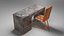 Modern Desk Low Poly with PBR Textures