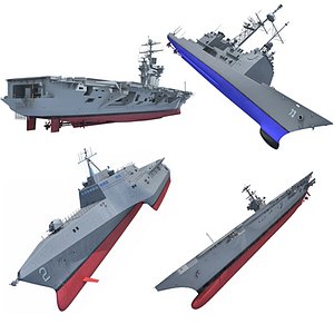 3d model navy h ship