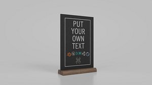 Versatile Rectangular Chalkboard Set 3D model