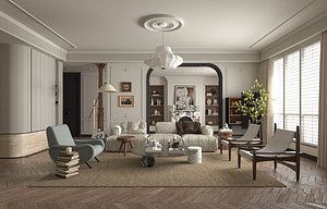 Modern living room 3D model