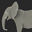 3d model baby elephant rigged