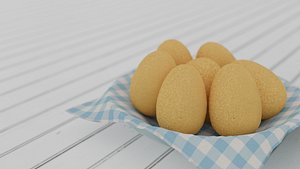 3D hen eggs