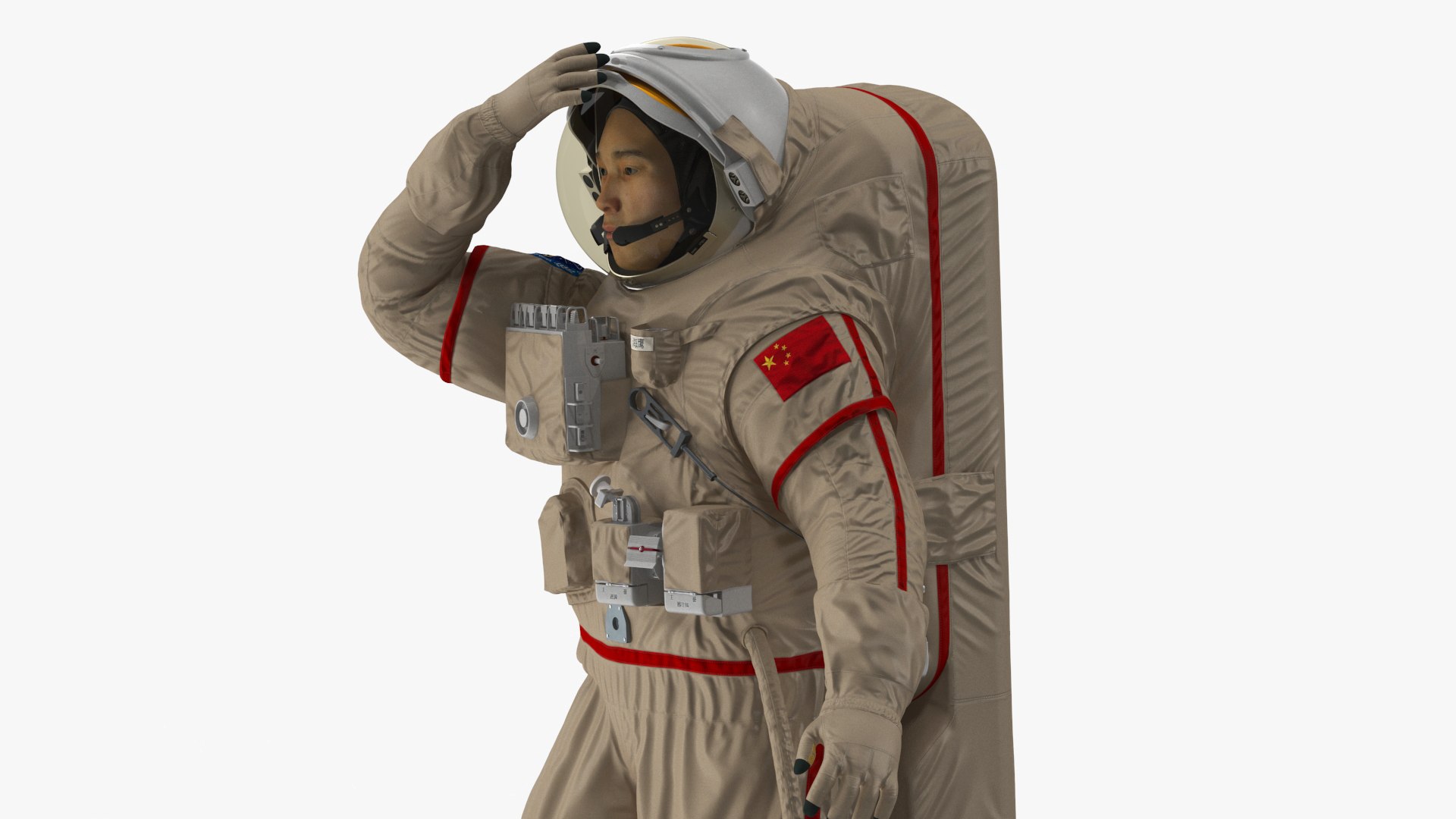 Chinese Astronaut Space Suit Haiying Rigged for Cinema 4D