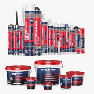 Collection of 17 industrial buckets tubes and cans