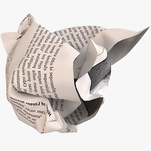 crumpled ball paper print 3D