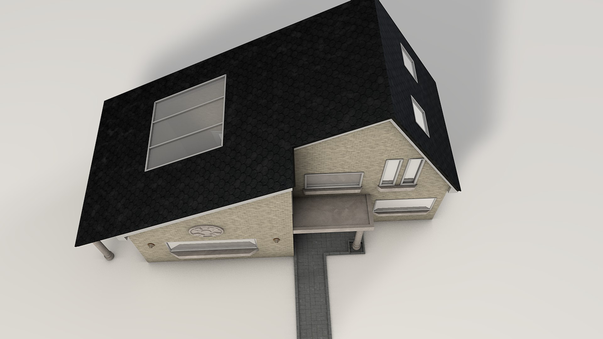 3d C4d Housing Rustic