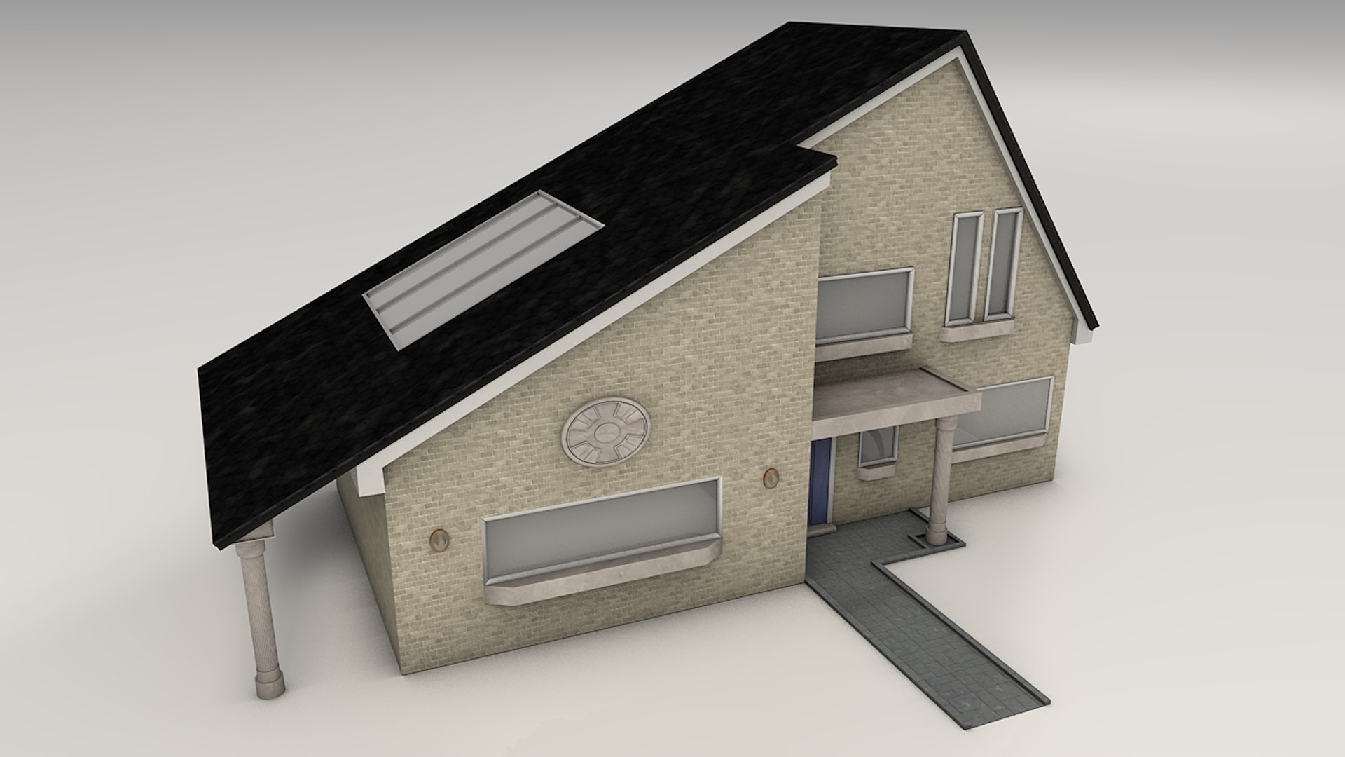 3d C4d Housing Rustic